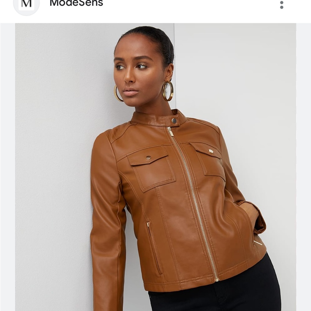 Faux leather jacket